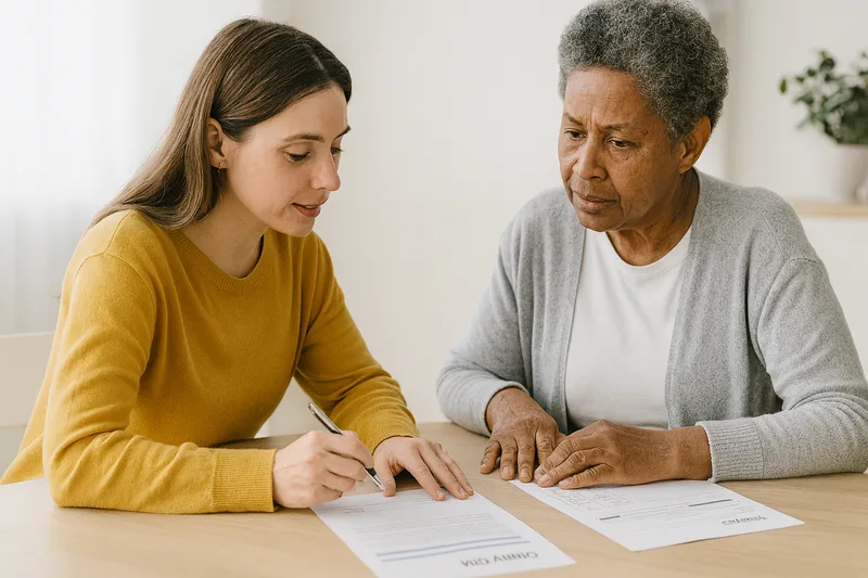 People going over utility bills